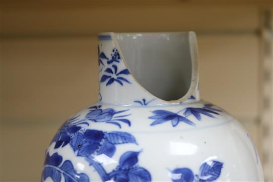 Two Chinese blue and white vases and covers